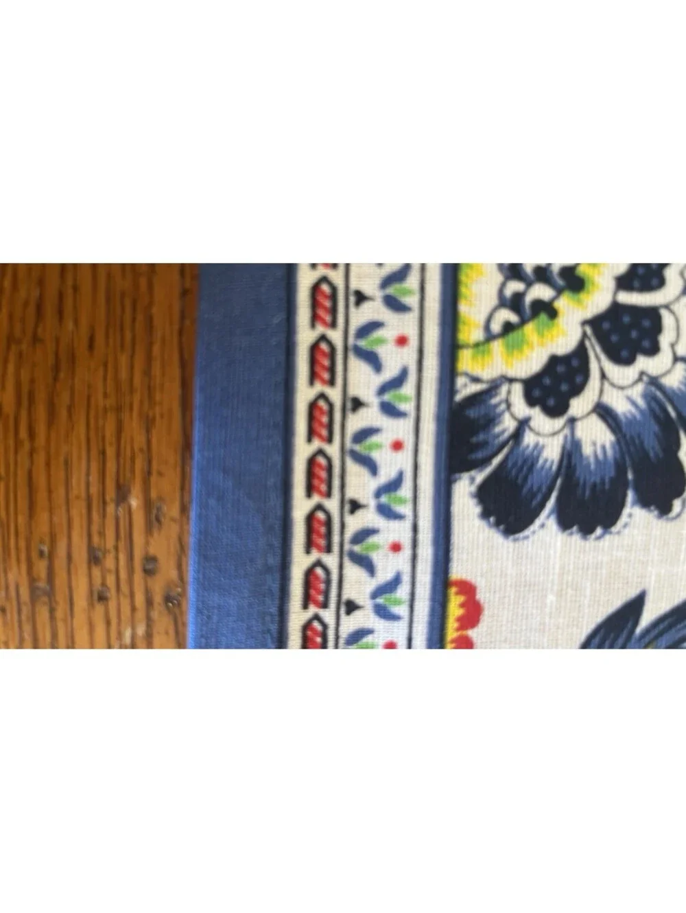 French Style Floral Bird Cloth Dinner Napkins Blue Yellow Red Set of 4